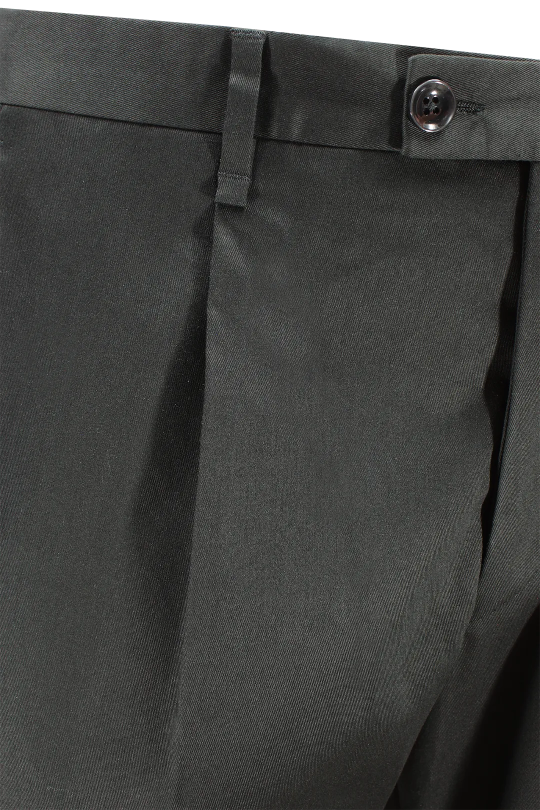 Pantalone con una pince in cotone nero pince