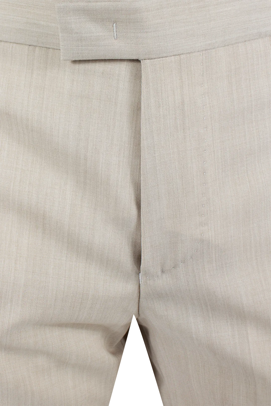 Pantalone in fresco lana beige patta