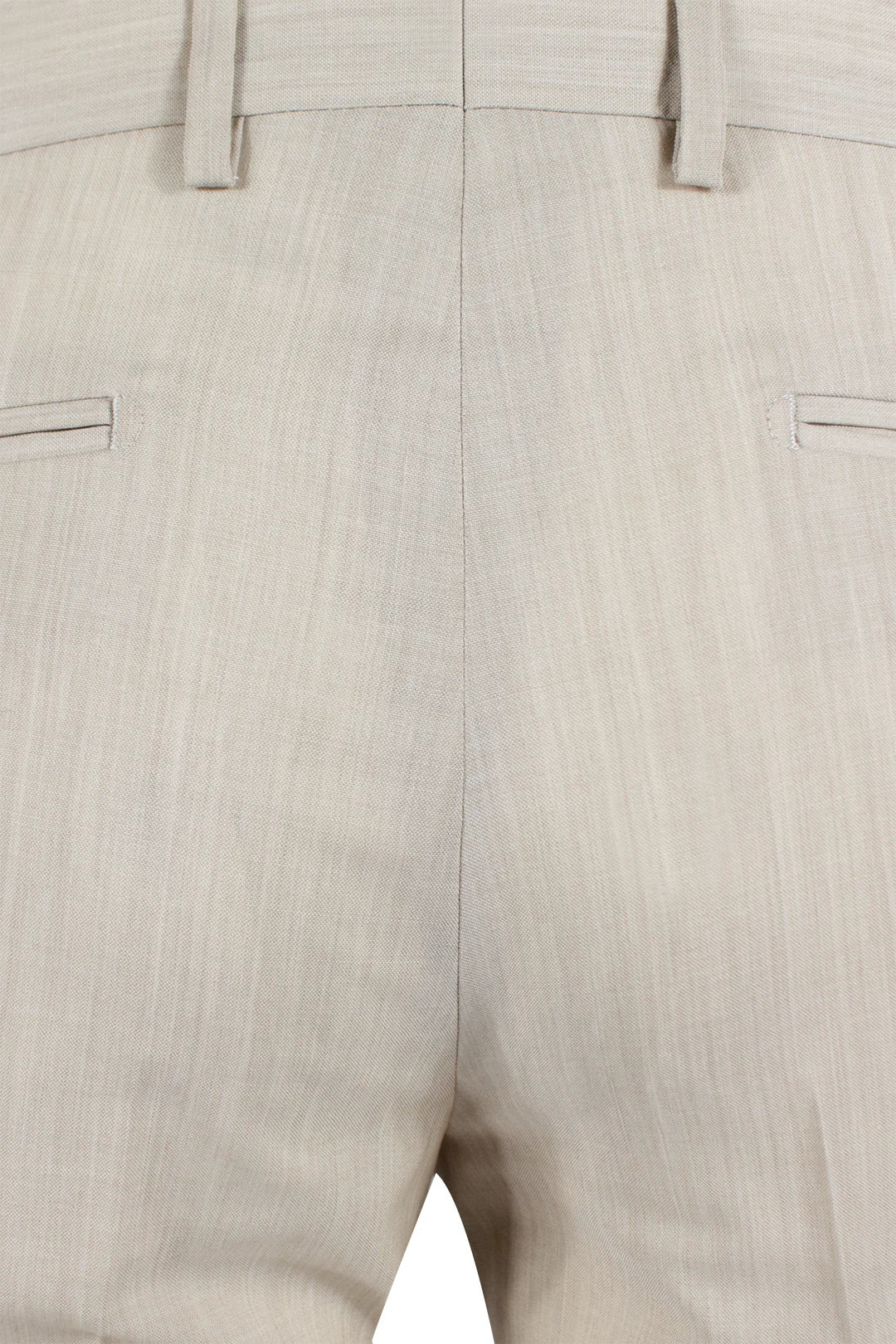 Pantalone in fresco lana beige tessuto