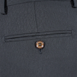 Pantalone in lana nera fantasia tono su tono tasca