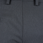 Pantalone in lana nera fantasia tono su tono tessuto