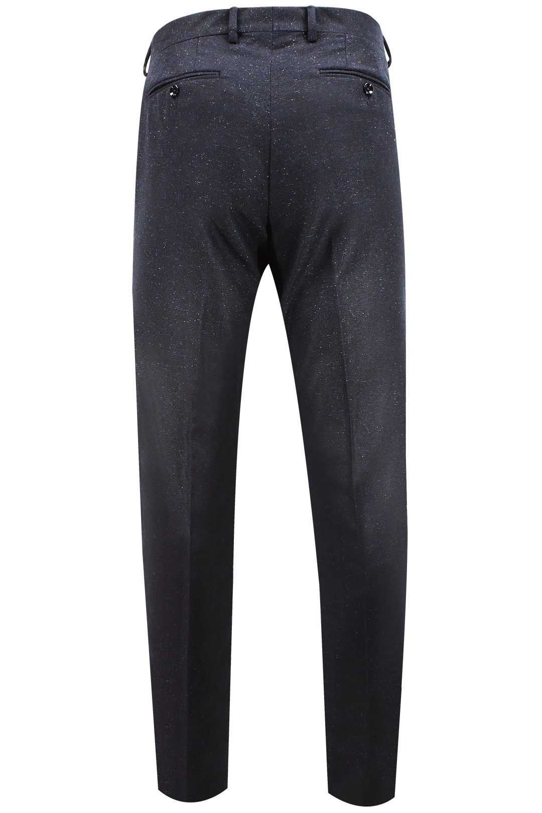 Pantalone in lana puntinata blu retro