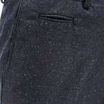 Pantalone in lana puntinata blu taschino