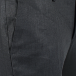 Pantalone in puro lino nero tasca