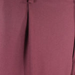Pantalone loose fit con pince in jersey bordeaux pince