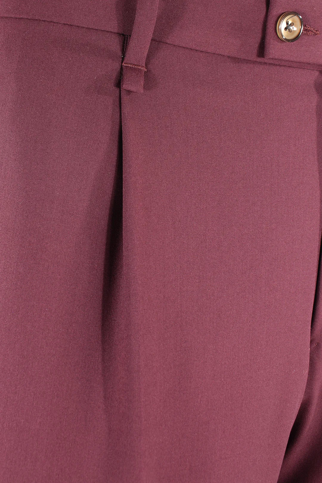 Pantalone loose fit con pince in jersey bordeaux pince