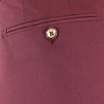 Pantalone loose fit con pince in jersey bordeaux taschino