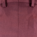 Pantalone loose fit con pince in jersey bordeaux tessuto