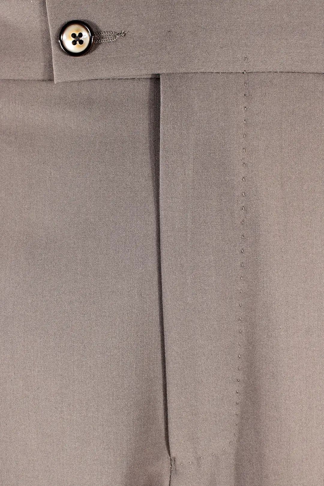 Pantalone loose fit con pince in jersey greige patta
