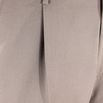Pantalone loose fit con pince in jersey greige pince