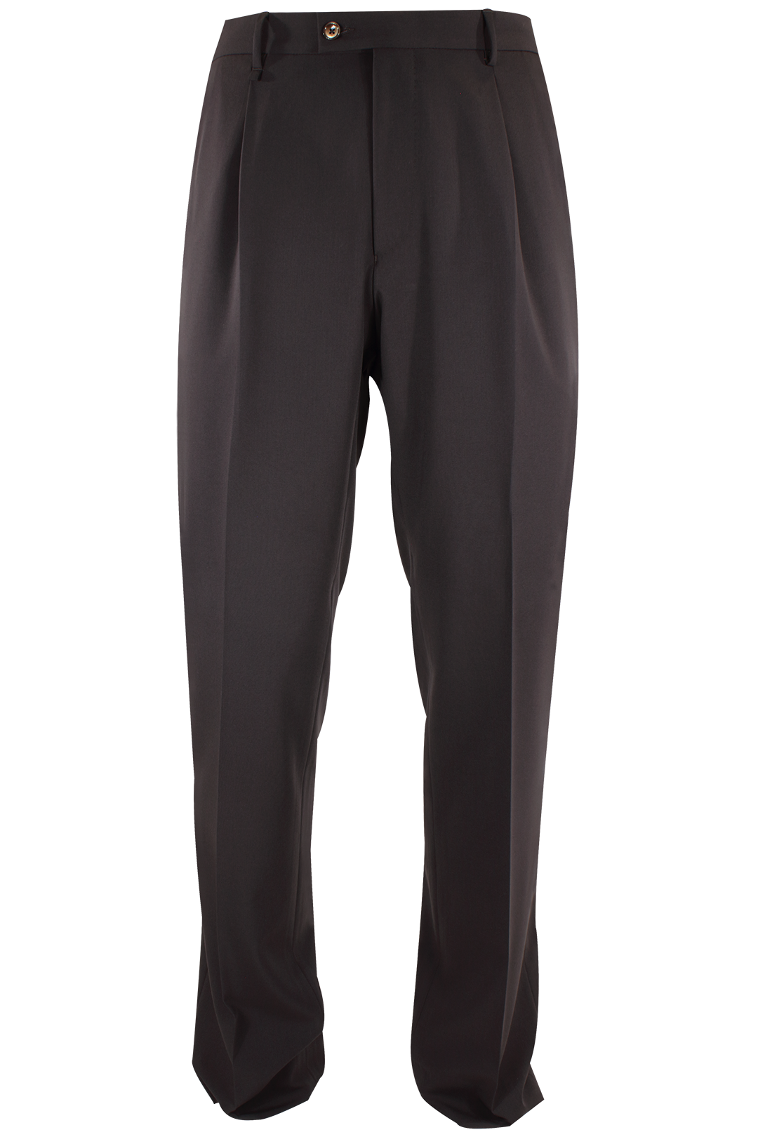 Pantalone loose fit con pince in jersey marrone
