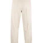 Pantalone loose fit con pince in jersey sabbia retro