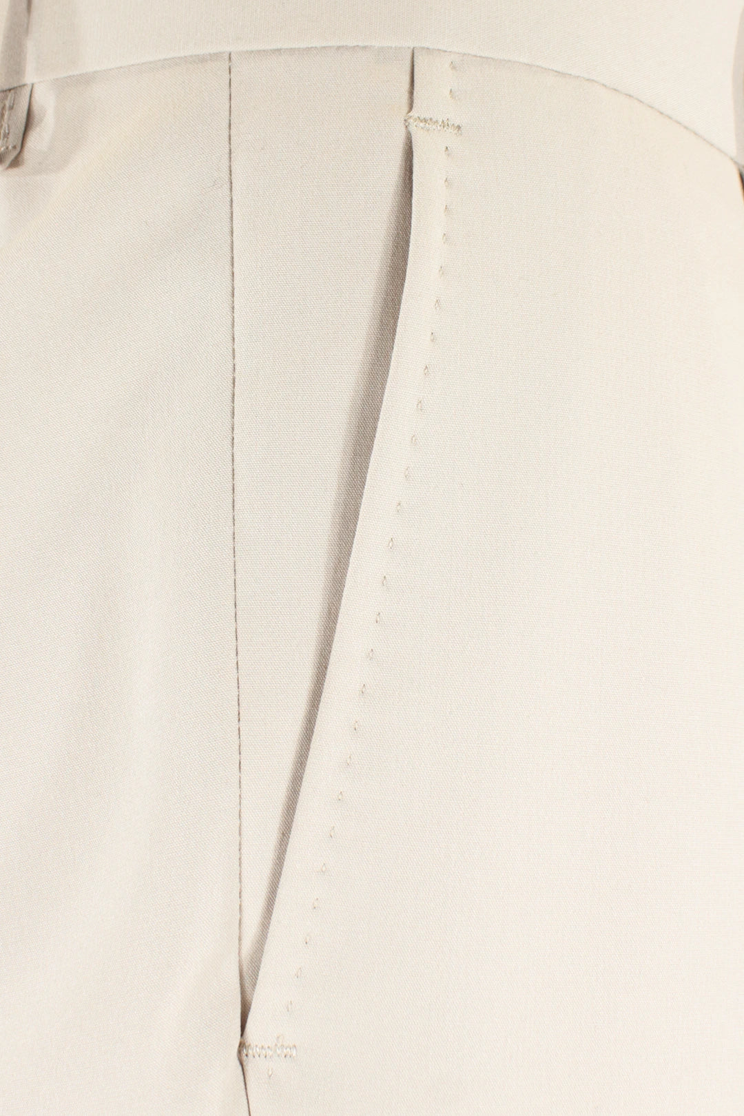Pantalone loose fit con pince in jersey sabbia tasca