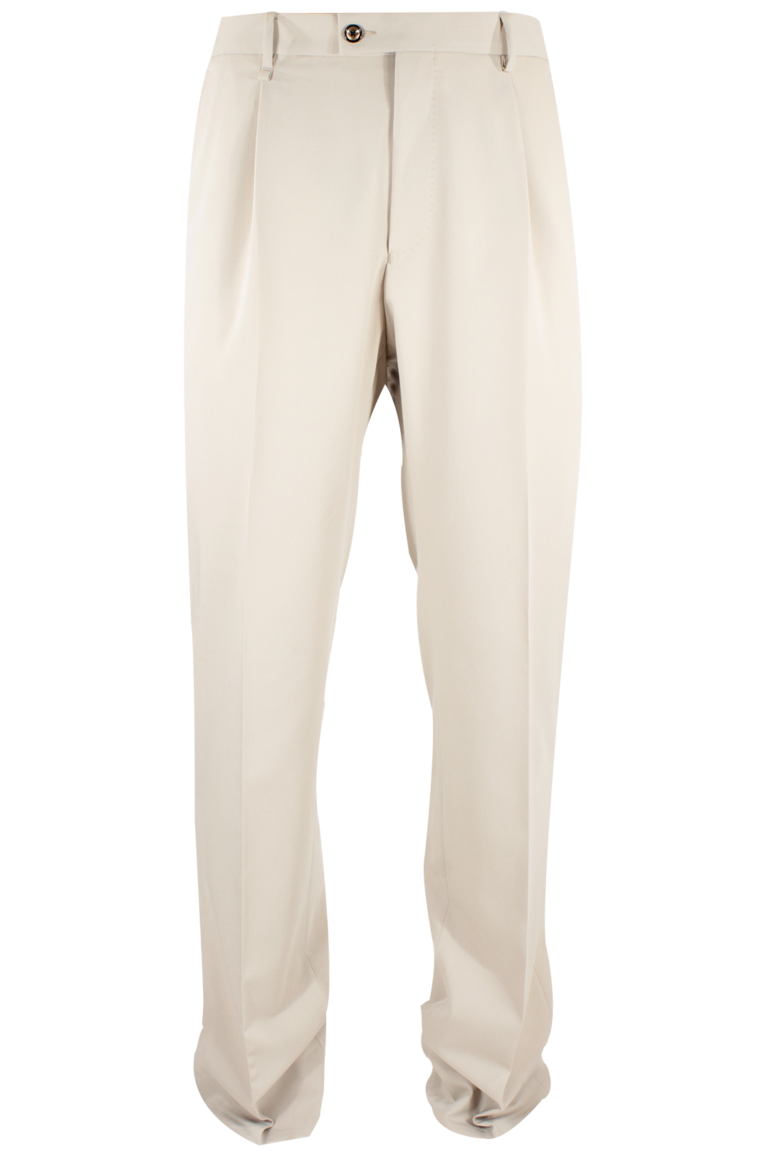 Pantalone loose fit con pince in jersey sabbia