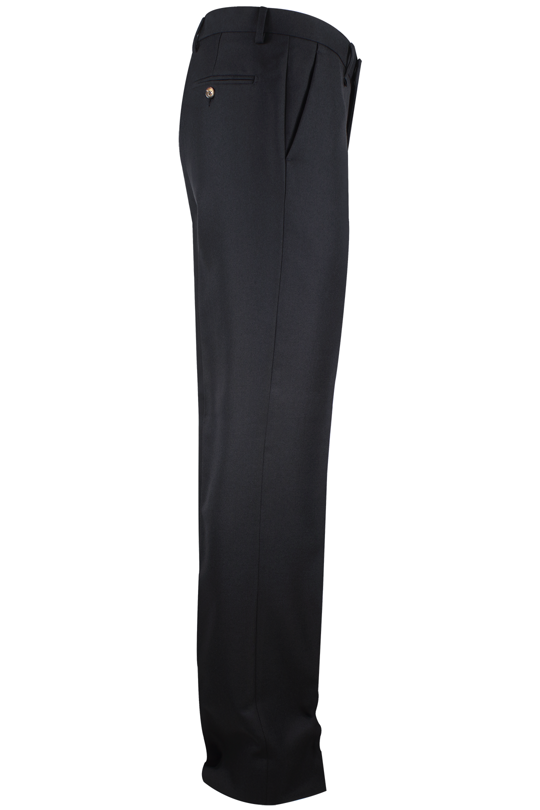 Pantalone loose fit in lana nera lato