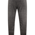 Pantalone con pince e coulisse in jersey a quadri grigio retro