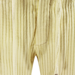 Pantalone con pince e coulisse in velluto panna coulisse