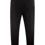 Pantalone con pince incrociata in jersey nero retro