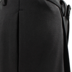 Pantalone con pince incrociata in jersey nero tasca