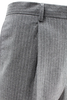 Carica l&#39;immagine nel visualizzatore Galleria, Pantalone con pince in lana antracite gessata pince