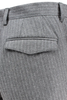 Pantalone con pince in lana antracite gessata tasca