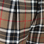 Pantalone una pince in lana tartan cammello pince