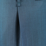 Pantalone una pince in lana mohair petrolio pince