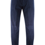 Pantalone in velluto millerighe blu retro