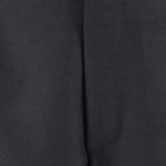 Pantalone loose fit con pince in lana nera patta