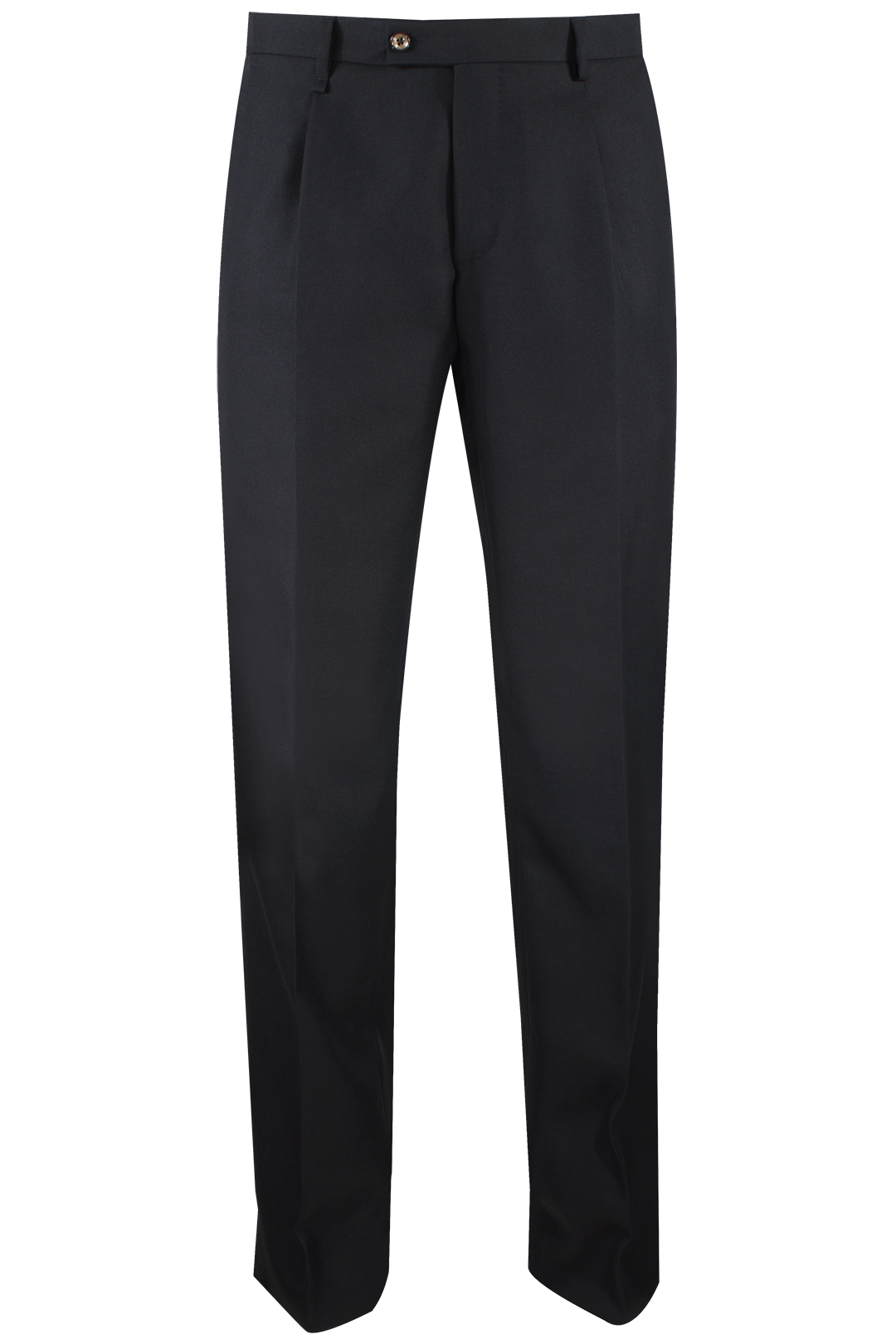 Pantalone loose fit con pince in lana nera