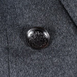 Cappotto doppiopetto in lana grigio antracite bottone