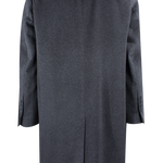 Cappotto doppiopetto in lana grigio antracite retro