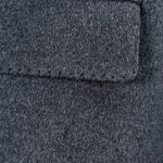 Cappotto doppiopetto in lana grigio antracite tasca