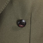 Cappotto doppiopetto in lana verde militare bottone