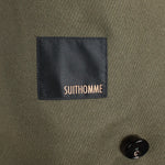Cappotto doppiopetto in lana verde militare brand