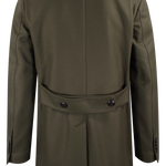Cappotto doppiopetto in lana verde militare retro