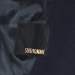 Cappotto doppiopetto in pura lana blu notte brand