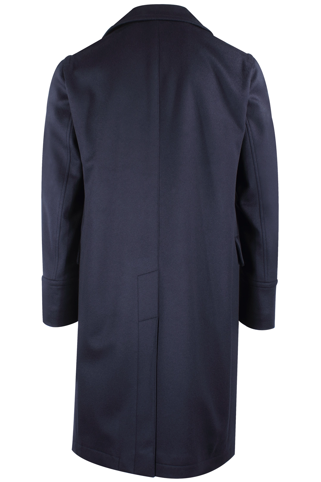 Cappotto doppiopetto in pura lana blu notte retro