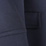 Cappotto doppiopetto in pura lana blu notte tasca