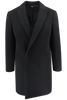 Cappotto doppiopetto in pura lana nera