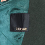 Cappotto doppiopetto in pura lana verde brand