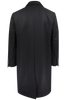 Cappotto lungo in lana nera retro