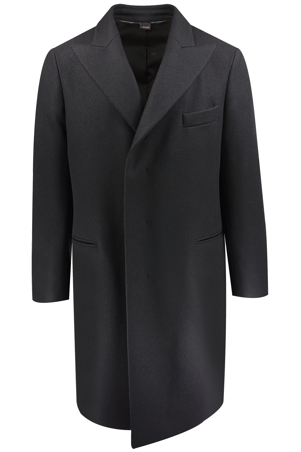 Cappotto lungo in lana nera