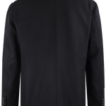 Cappotto peacoat in lana nera retro