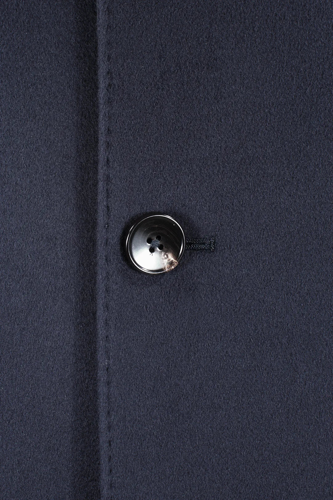 Cappotto spolverino in pura lana blu notte bottone