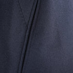 Cappotto spolverino in pura lana blu notte tasca
