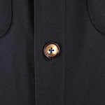 Giacca camicia in lana blu notte bottone