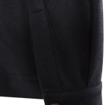 Giacca camicia in lana blu notte manica