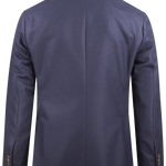 Giacca doppiopetto in pura lana blu retro