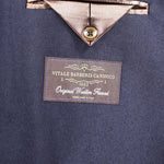 Giacca doppiopetto in pura lana blu tessuto